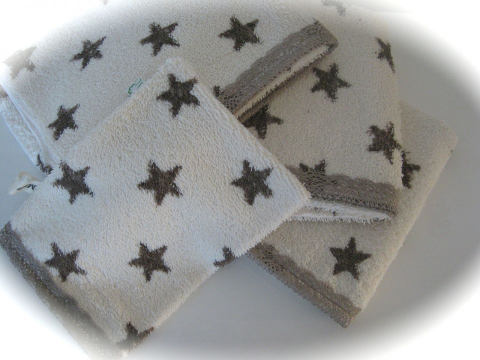 Handtücher und Waschlappen "Sterne"